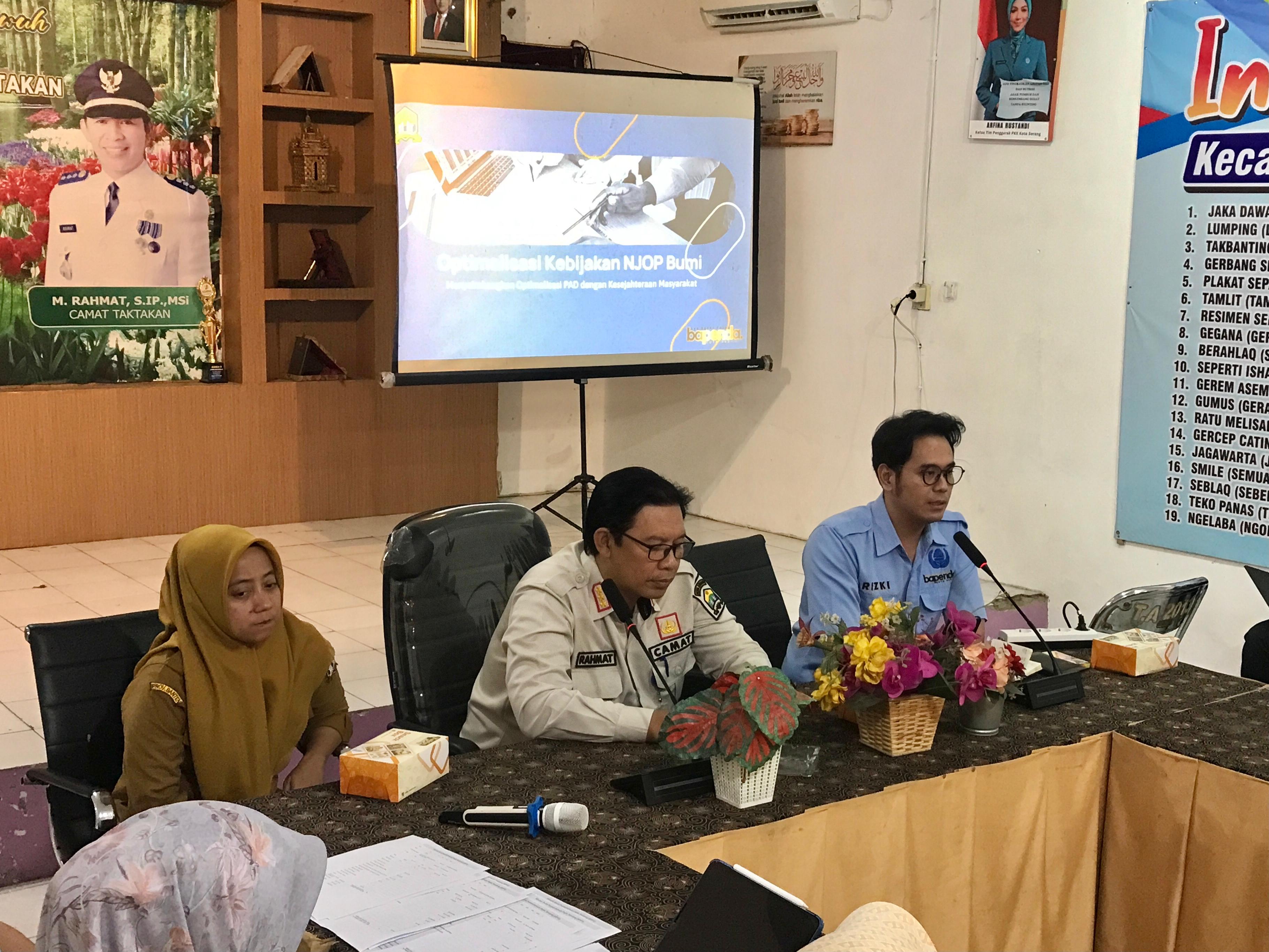 Sosialisasi Optimalisasi Kebijakan NJOP Bumi di Kecamatan Taktakan