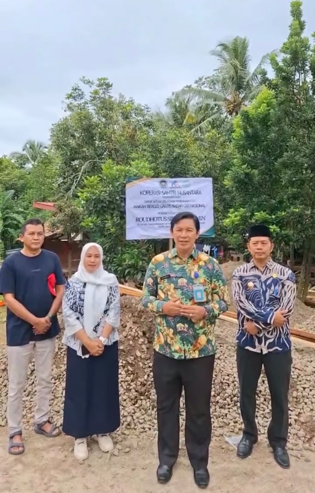 Peletakan Baru Pertama Pembangunan Dapur SPPG di Kelurahan Pancur